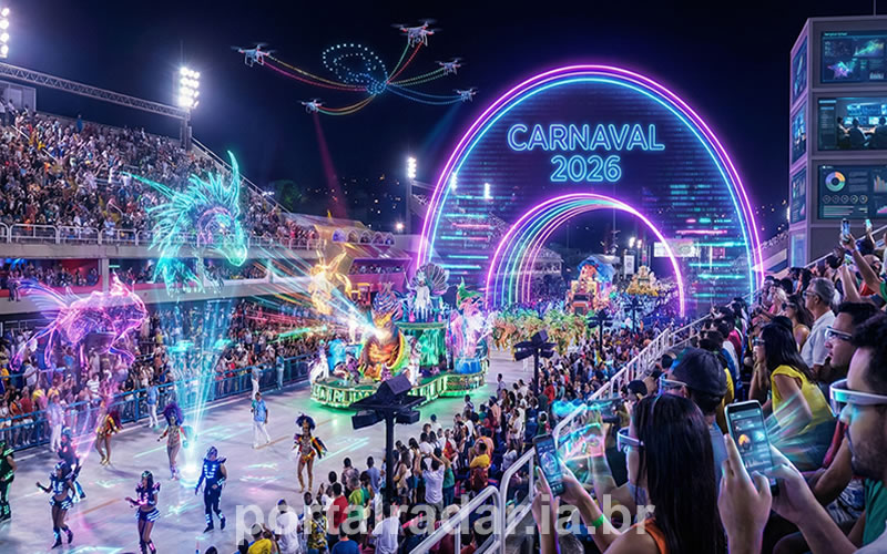 Carnaval 2026: A Era dos Desfiles Híbridos e IA na Sapucaí