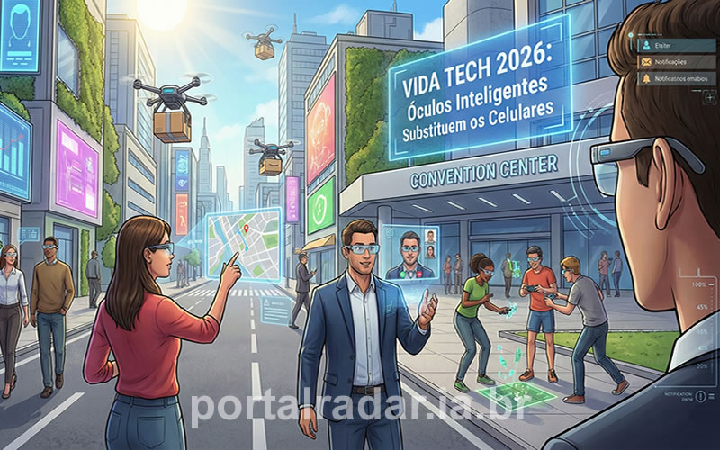 Vida Tech 2026: Óculos Inteligentes Substituem os Celulares